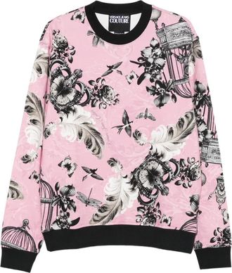 Versace Jeans Couture Sweater met vogelkooi-print - Roze