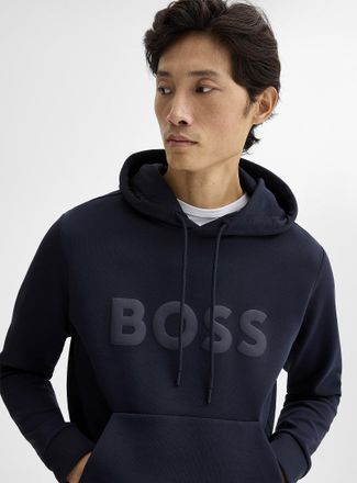 BOSS Mens Soody monochrome logo hoodie