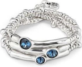 UNOde50 Azul Trinity Bead Bracelet in Silver at Nordstrom, Size Medium