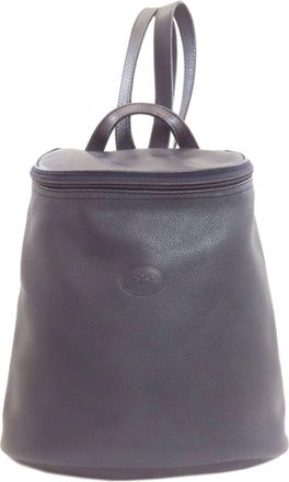 Longchamp Gray Leather Backpack (Pre-Owned)
