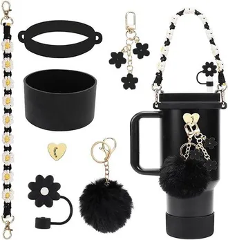OEM Adecuado Para Accesorios De La Copa Stanley, Puntas De Pajita Reutilizables, Botines Silicona Stanley, Vasos Stanley Quencher 30 40 Oz, 7 Piezas