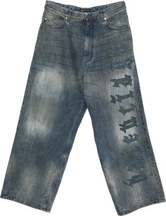 Balenciaga Faded-effect Wide-leg Jeans
