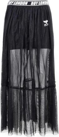 Boy London Maxi-rok met bloemenpatroon - Dames - Maxi Rokken - Zwart - M - Rokken