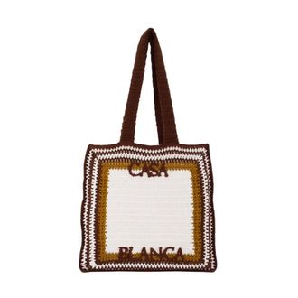 Casablanca Crochet Shopper Bag - unisex - Casablanca - Shopping Bags - Brown - ONE SIZE - Bags