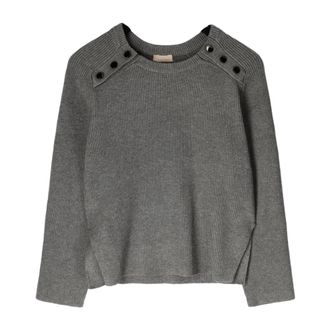 Liu Jo Maglione 62%Vi 38%Pl - Dames - Ronde hals truien - Grijs - XL - Polyester - Truien & Vesten