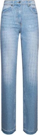 Silvian Heach Vijfzakige broek met decoratief motief - Dames - Regular Fit Jeans - Blauw - W26 - Jeans