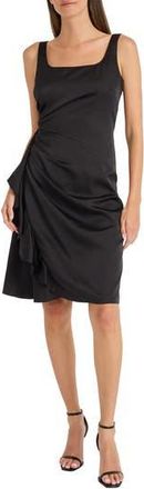 Maggy London Side Ruched Cocktail Dress in Black at Nordstrom Rack, Size 10