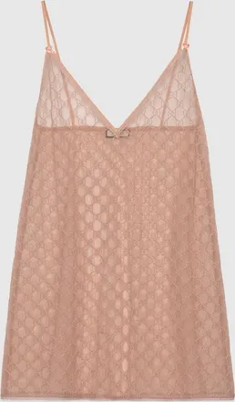 Gucci GG Tulle Lingerie Dress, Pink