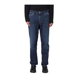 HUGO BOSS Heren, Jeans, Blauw, Maat: W38 Katoen