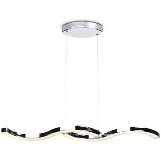 Netlighting Bezier Integrated Pendant Ceiling Light Light Chrome in Silver
