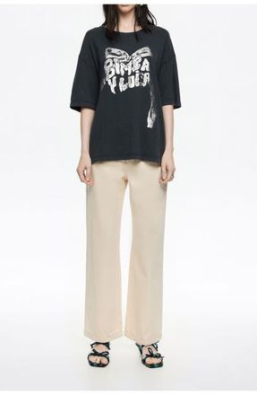 Bimba & Lola Denim Ankle-Length Jeans in Ivory at Nordstrom, Size 38 Eu