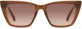 Quay Call The Shots 59mm Cat Eye Sunglasses in Coffee/Brown Fawn at Nordstrom Rack