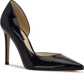 Nine West Folowe Half dOrsay Pump in Black Patent at Nordstrom, Size 5.5
