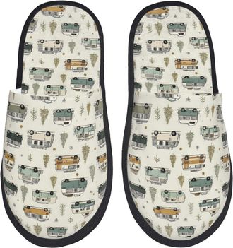 Generic Camp Van (1) Unisex Shoes Cosy Slippers Non-Slip House Shoes For Indoor Outdoor Winter M
