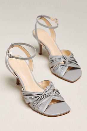 Maeve Leather Cross Ankle-Strap Heeled Sandals