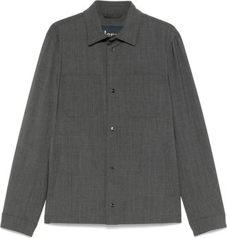 Herno Giacca-camicia a maglia incrociata - Grigio