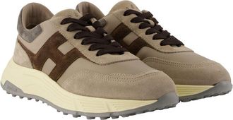 Hogan Mens Hyperlight Allacciato H Sneaker Beige Calfskin