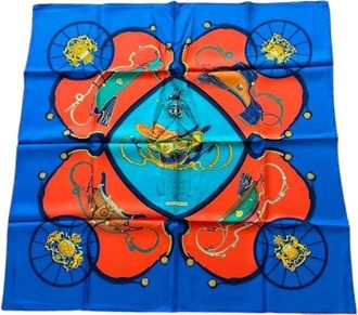 Herm&egrave;s Pre-owned Scarves, female, Multicolor, Size: ONE SIZE Pre-owned Springs 90cm Silk Square