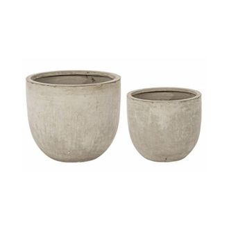 BIZZOTTO Set2 Vaso Cement To Basso Sabbia