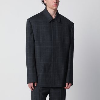 Balenciaga Grey check wool jacket