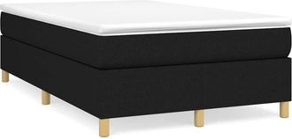 vidaXL Vidaxl - Cama Box Spring Con Colch&oacute;n Tela Negro 120x190 Cm