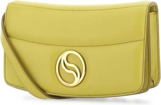 Stella McCartney Womens Mini Crossbody Wallet Yellow Polyurethane Polyester