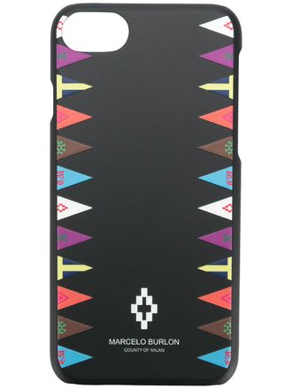 Marcelo Burlon Flags iPhone 7 case - men - Polycarbonite - One Size - Black