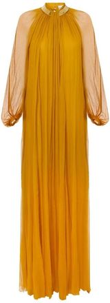 Elisabetta Franchi Kleedjes, Dames, Geel, M, Red Carpet Crepon Jurk