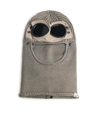 C.P. Company Sturmhaube Goggle aus beiger Wolle