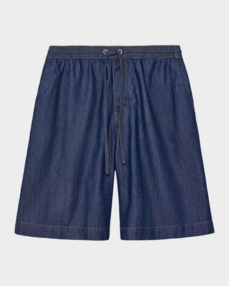 Loewe Men & apos;s Denim Drawstring Shorts