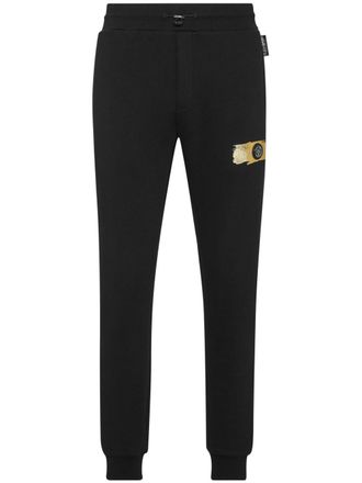 Plein Sport logo-print track pants - men - Cotton/Polyester - XXXXL - Black