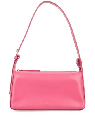 A.P.C. Virginie leren schoudertas - Roze