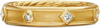 David Yurman 18kt yellow gold Modern Renaissance diamond band ring (4mm) - women - 18kt Yellow Gold/Diamond - 6
