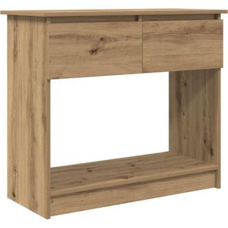 vidaXL Vidaxl - Mesa Consola Con Cajones Roble Artesanal 85,5x38,5x74,5 Cm