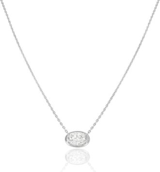 Bespoke Platinum Oval Cut Diamond Pendant 3.00ct D/VS1