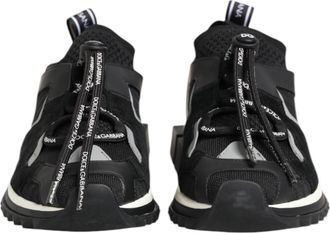 Dolce & Gabbana Black White Logo Sorrento Sneakers Womens Shoes (Pre-Owned)