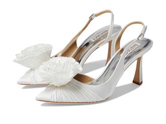Badgley Mischka Blaire High Womens Heels Soft White : 7.5 M, Leather