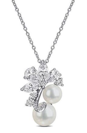Delmar Pearl & White Sapphire Pendant Necklace at Nordstrom Rack