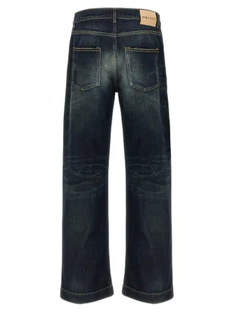 Alexander McQueen Stonewashed Wide-Leg Jeans - Blue