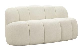 Mauro Ferretti Sof&aacute; de 2 plazas en tejido boucl&eacute; blanco, 145x80x69 cm
