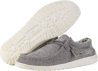 Hey Dude Mens Wally Linen Loafer Shoes In Iron