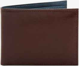 Tusk Leonardo Compact Billfold in Chocolate /Blue at Nordstrom