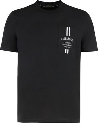 Paul & Shark T-Shirts - Heren - T-shirts - Zwart - M - Tops