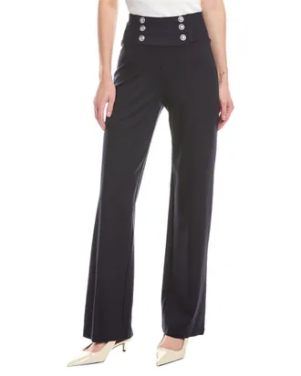 T Tahari High Waisted Pull-On Wide Leg Pant