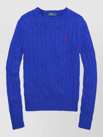 Polo Ralph Lauren cable knit slim fit cotton crewneck sweater