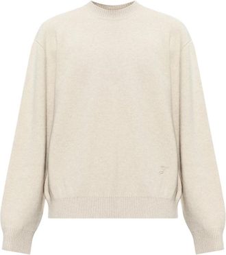 Jacquemus Wol trui Pelota - Heren - Ronde hals truien - Beige - L - Wol - Truien & Vesten