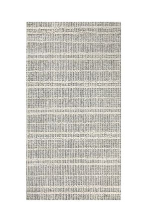 Wecon Home Alfombra gris y crudo dise&ntilde;o tuftado a mano en relieve 70x140