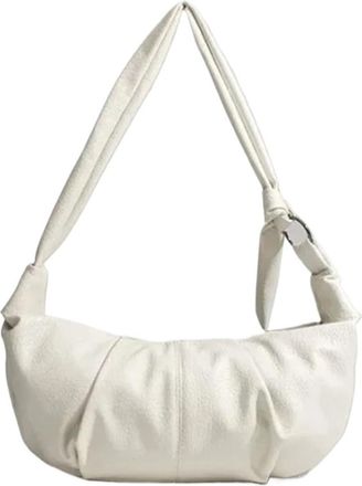 Generic Compatible For Folded Large Capacity Shoulder Bag Casual Handbag Single Strap(White)