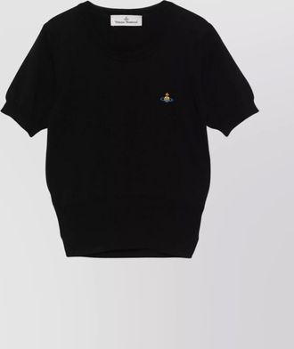 Vivienne Westwood cashmere-blend ribbed knit short-sleeve top