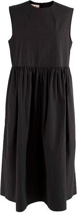 Marni Brown Sleeveless Cotton Poplin Dress Size XS